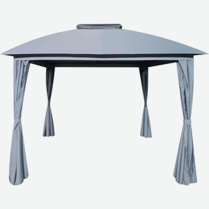 Павильон GIARDINO CLUB 2,9x2,9x2,65 со шторами, серый LZ-12929, Китай