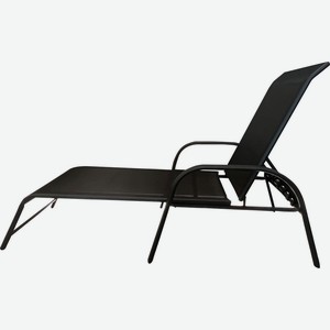 Шезлонг GIARDINO CLUB 180х65х97см,черный,текстилен MU2086, Китай