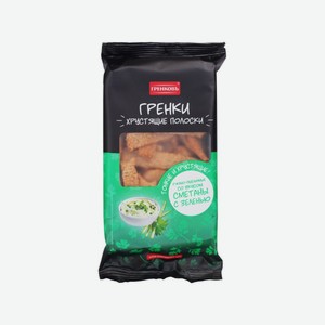 Гренки Гренковъ Хрустящие Полоски Со Вкусом Сметаны И Зелени 70г
