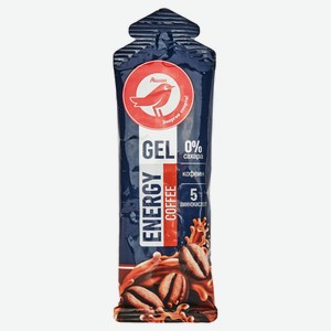 Энергетический гель АШАН Красная птица со вкусом кофе в саше, 60 г