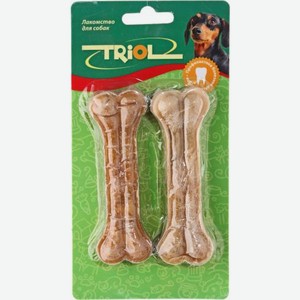 Лакомство для собак кость из жил Triol 6.5 см 2шт
