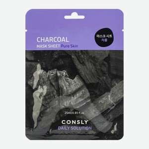 Тканевая маска для лица с древесным углём Consly 25мл