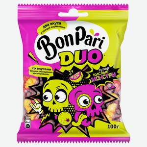 Мармелад жевательный Суперкислые монстры со вкусом мандарин вишня черная смородина, 100 г