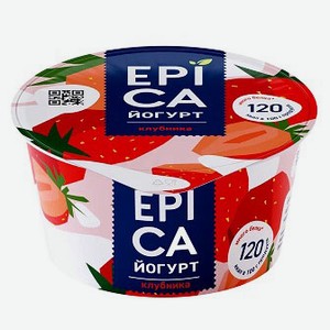 Йогурт густой ложковый EPICA с клубникой 4.8%, 130 г