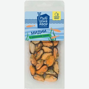 Мидии Рыбный Двор с прованскими травами чилийские сушёно-вяленые копчёные, 80г