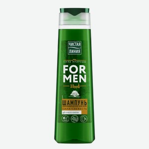 Шампунь Чистая линия For Men Wood Сила и Свежесть, 400 мл