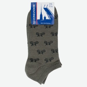 Носки мужские Comandor велосипеды укороченные хаки, р 25