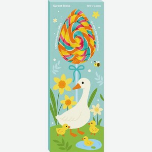 Карамель Sweet Ness леденцовая фигурная на палочке со вкусом апельсина, 100г