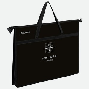 BRAUBERG Папка для рис и чертежей А3 пластик Creative, Черный