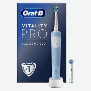 ORAL-B Электрическая зубная щетка Vitality Pro + Насадка Sensitive Clean, Голубой