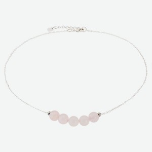 ALERIE-ACCESSORIES Колье из натурального розового кварца Forever Rose Chain, цвет: Розовый