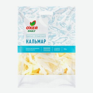 Кальмар Гигантский ТЧН! (ОКЕЙ DAILY) сушено-вяленый полоски