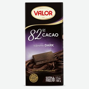 Шоколад горький Valor 82%, 100 г