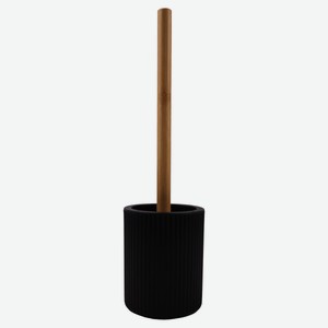 Ершик для унитаза Actuel с подставкой бамбук черный