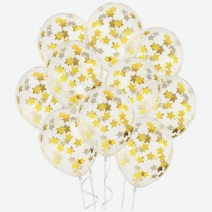 Шары City Home Trade воздушные надувные внутри с блестками Г4, 10шт., 10 шт