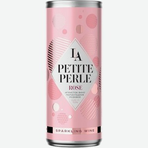 Вино игристое La Petite Perle розовое полусладкое 11.5% 250мл, 250 мл