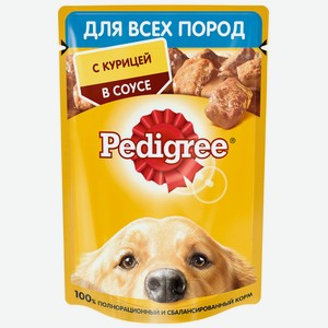 Корм для собак Pedigree С курицей в соусе для всех пород, 85 г