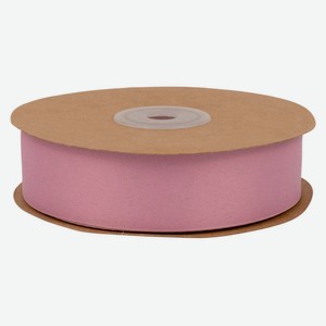 Лента флористическая «Азалия Декор» сатин матовая пыльно-розовая для цветов и подарков 25 мм 25 м, 1 шт