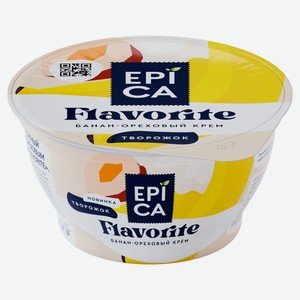 Десерт творожный EPICA Flavorite Творожок банан-ореховый крем 7,6% БЗМЖ, 130 г