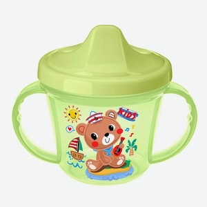 Поильник с ручками и декором Пластишка 200 мл