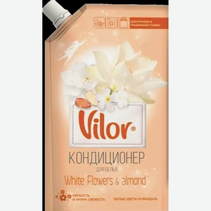 Кондиционер Д/белья Вилор Белые Цветы И Миндаль 1л Дой-пак