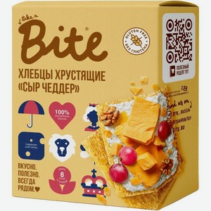 Хлебцы хрустящие Take A Bite кукурузно-рисовые со вкусом сыра Чеддер, 100г