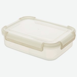 Контейнер 4HOME герметичный на защелках, 1.2 л, белый/голубо