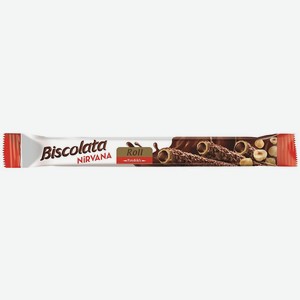 Вафельные трубочки Biscolata с молочным шоколадом и ореховой