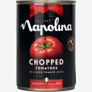Томаты Napolina резаные в томатном соке, 400г, 400 г