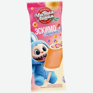 Мороженое Чистая Линия Эскимо с рисовыми шариками в глазури 12% 70г, 70 г