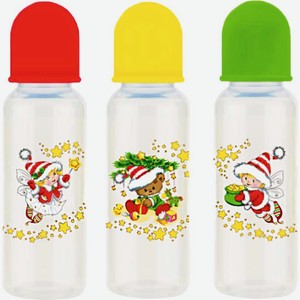 Бутылочка для кормления Веселые пупсы Классика 250мл в ассортименте 1шт., 250 мл