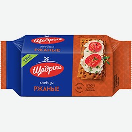 Хлебцы Щедрые, Гречневые, Бородинскикие, Ржаные, 100 Г