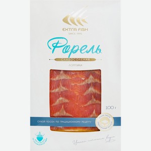 Форель ЭКСТРА ФИШ радужная соленая в/у ломтики, Россия, 100 г