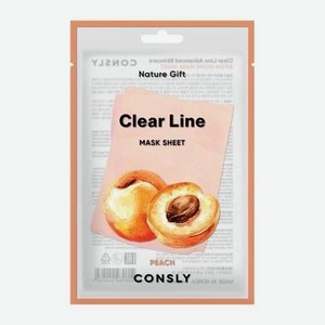 Тканевая маска увлажняющая с экстрактом персика Consly 25мл