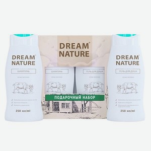 Подарочный набор для женщин Dream Nature Шампунь и гель для душа с козьим молоком по 250 мл