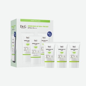 DR.G Солнцезащитный крем для лица с минералами Green Mild Up Sun+, 50 мл х 3