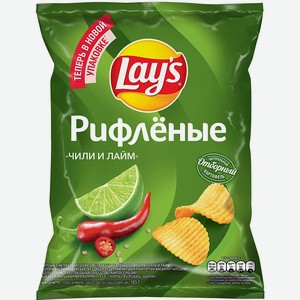 Чипсы Lay`s чили-лайм рифлёные 105г
