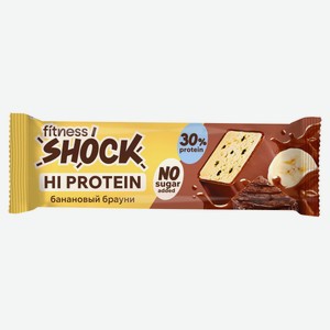 Батончик протеиновый FitnesSHOCK Hi Protein Банановый брауни, 40 г