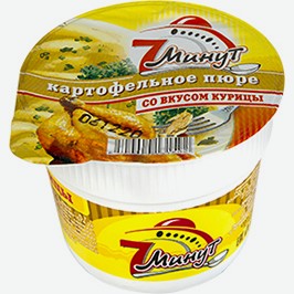 Картофельное Пюре 7 Минут, Со Вкусом Курицы, Ветчины, 40 Г