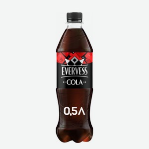 Evervess Cola/Эвервесс Кола газированный напиток 0,5л, бутылка