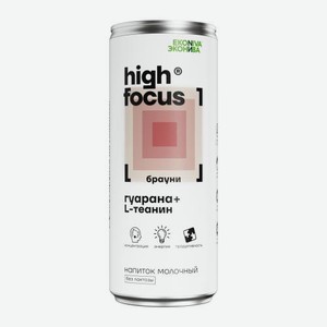 Молочный напиток стерилизованный со вкусом карамели и брауни High Focus 2.5% 245мл