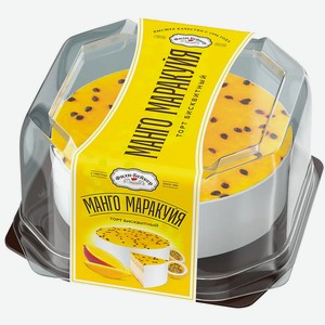 Торт бисквитный Фили-Бейкер Манго-маракуйя 530г