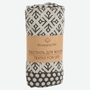 Плед Pole Kvetak Беларускі Лен жаккардовый полульняной с бахромой Беларусь, 110х170 см