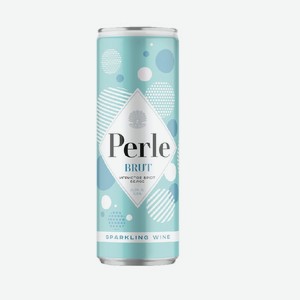 Вино игристое  Ла Петит Перле  брют белое 11,5% 0,25л банка