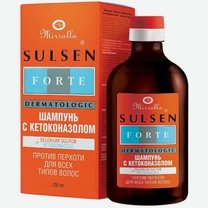 Шампунь Mirrolla Sulsen Forte с кетоконазолом против перхоти для всех типов волос 250мл, 250 мл