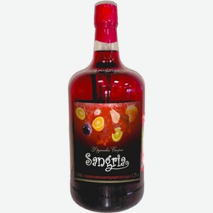 Плодовая алкогольная продукция Sangria Фруктовая Сангрия полусладкая 11% 1.75л, 1.75 л
