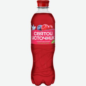 Вода+Сок СВЯТОЙ ИСТОЧНИК Лесные ягоды, газированная, 0.5л