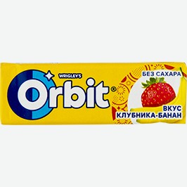 Жевательная Резинка Орбит, Клубника/банан, Баблминт, 13,6 Г
