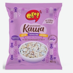 Каша мультизлаковая «ОГО!» орехи чернослив абрикос, 40 г