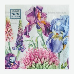 Бумажные салфетки ирисы Home Collection Bouquet 33*33см 20шт